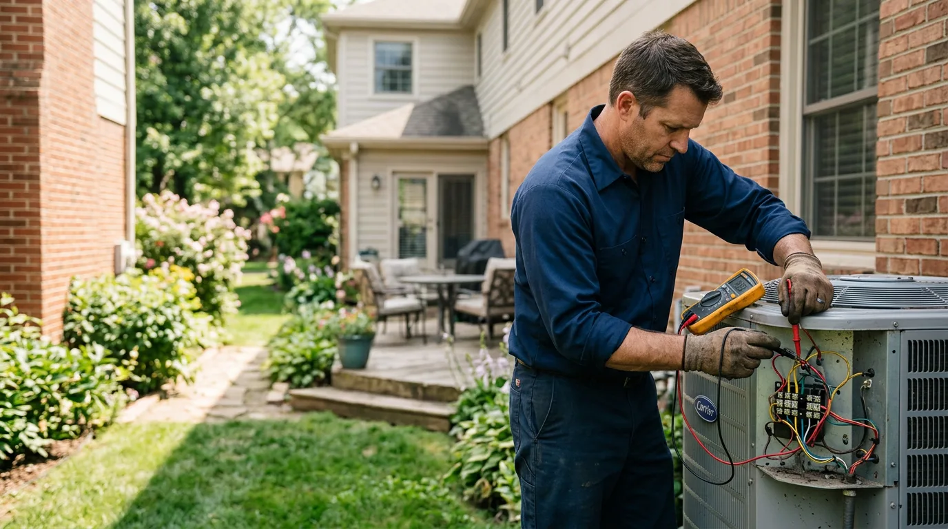 HVAC technician working near Oakland, TN